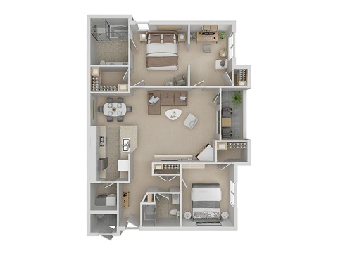 Floor plan for 3 beds, 2 baths, 1465 sqft